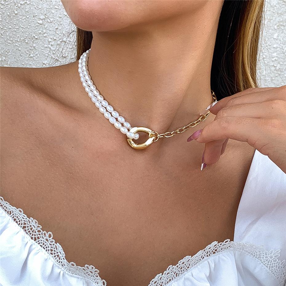Double Layer Pearl Necklace Choker Party Jewelry | Oxredo Shop Ramadan Sale