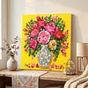 Framed Peony Vase -  DIY Button Art Painting Kit for Creativity DIY Pearl Dot Crafts for Gift Home Wall Decor 30*30CM