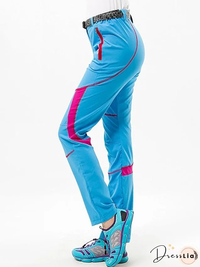 Women's Hiking Pants Trousers Patchwork Summer Outdoor Uv Resistant Breathable Quick Dry Lightweight Pants / Trousers