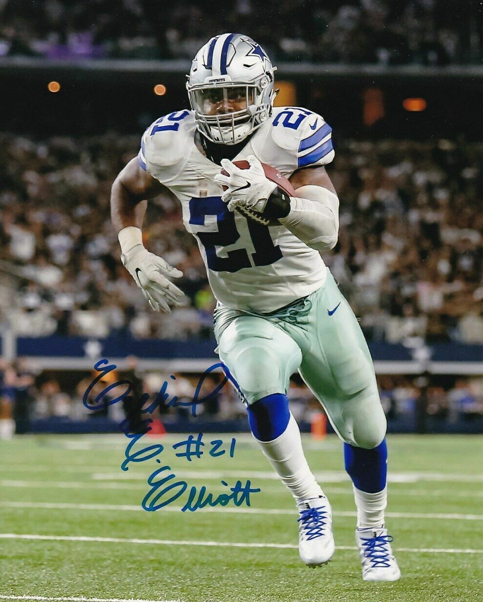 Ezekiel Elliott Autographed Signed 8x10 Photo Poster painting ( Cowboys ) REPRINT