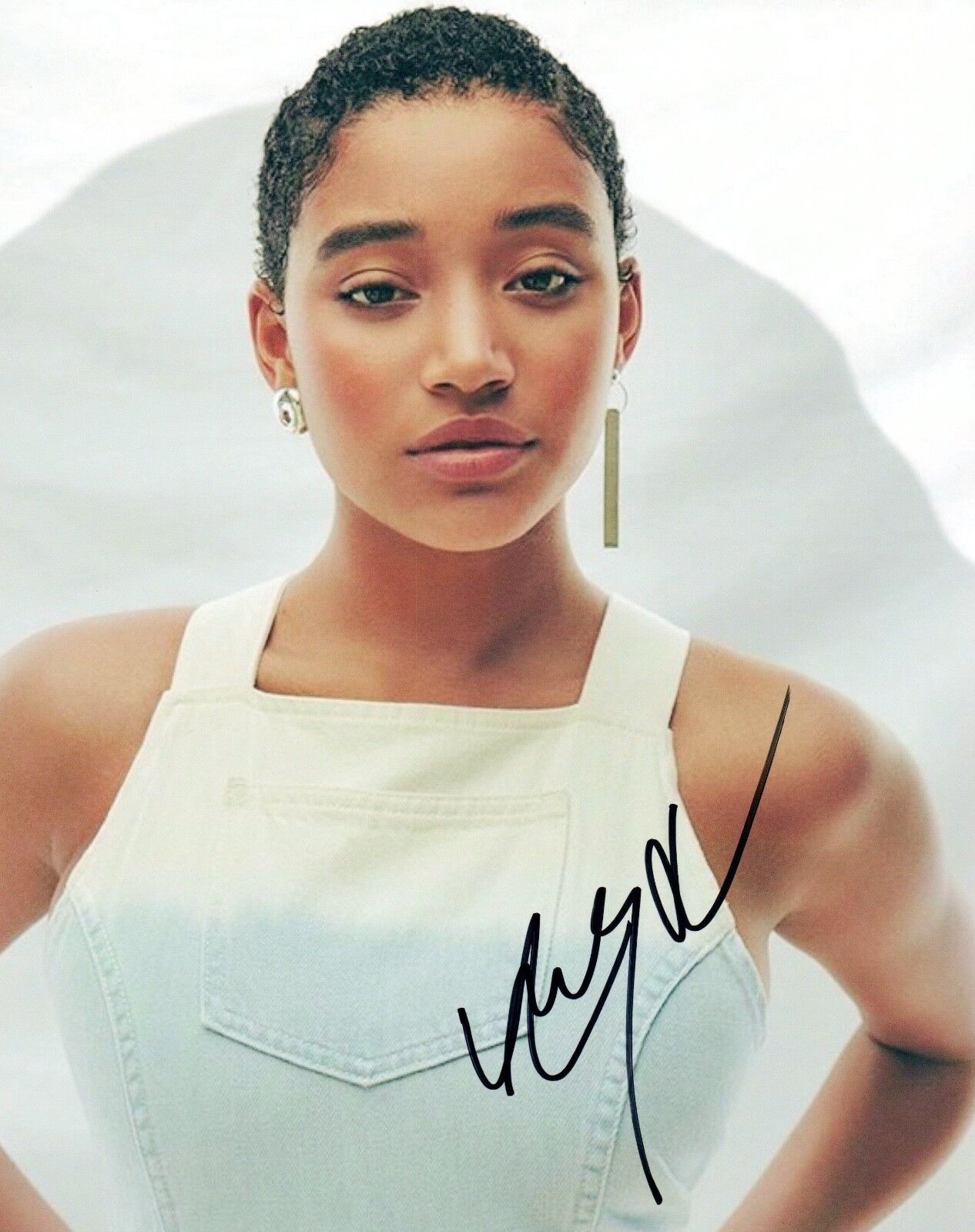 Amandla Stenberg Signed Autograph 8x10 Photo Poster painting THE HATE U GIVE Actress COA