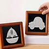 12Pcs DIY Pearl Painting Transportation for Home Wall Decor(15x15cm)