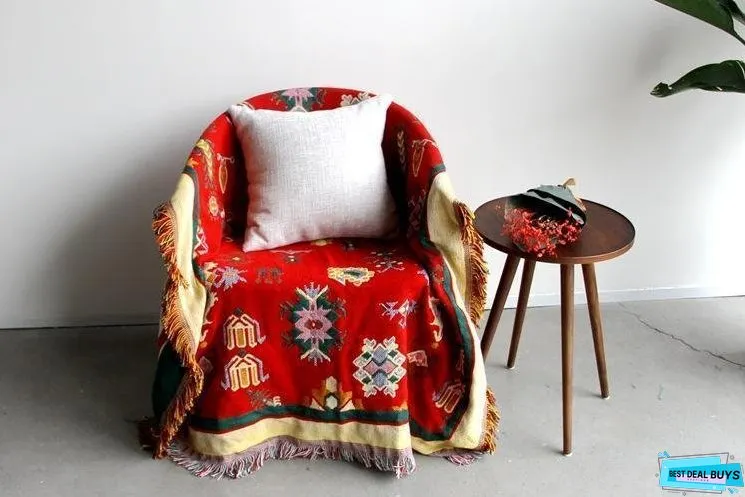 Bohemian Cotton Multi-functional Sofa Blanket Tapestry