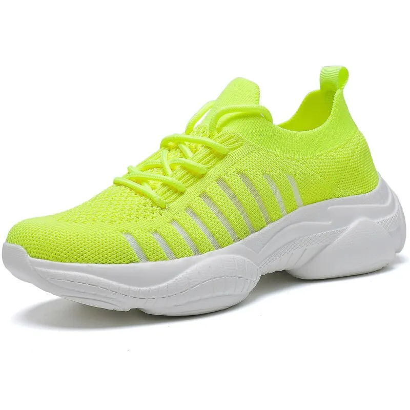 Woman Running Shoes Increasing 3.5CM High Heel Outdoors Breathable Mesh Sneakers Women Height Platform Breathable Sports Girl