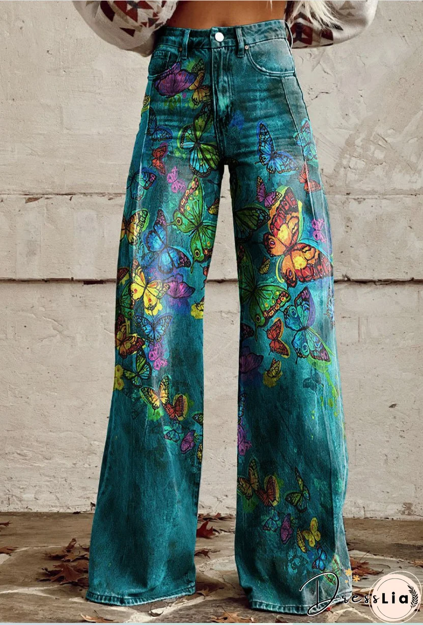 Skinny colorful flowered Loose Pant