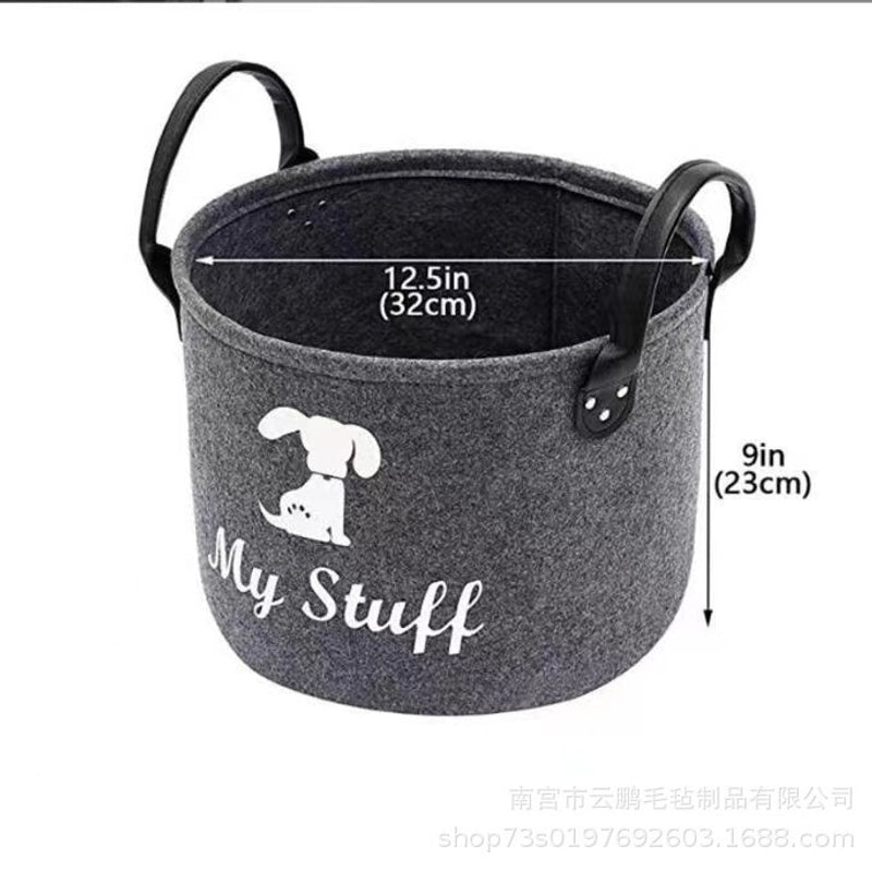 Factory Direct Dog Toy Felt Storage Box Home Storage Basket Sundries Dirty Clothes Storage Bag Storage Basket