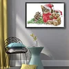 [Brand]Christmas Kitten And Bear - 14CT Stamped Cross Stitch - 42*30cm - Xmas