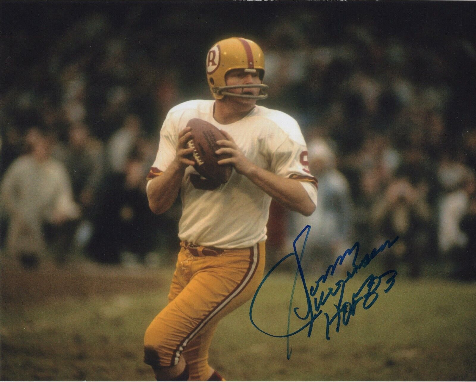 SONNY JURGENSEN SIGNED AUTOGRAPH WASHINGTON REDSKINS HOF 8X10 Photo Poster painting