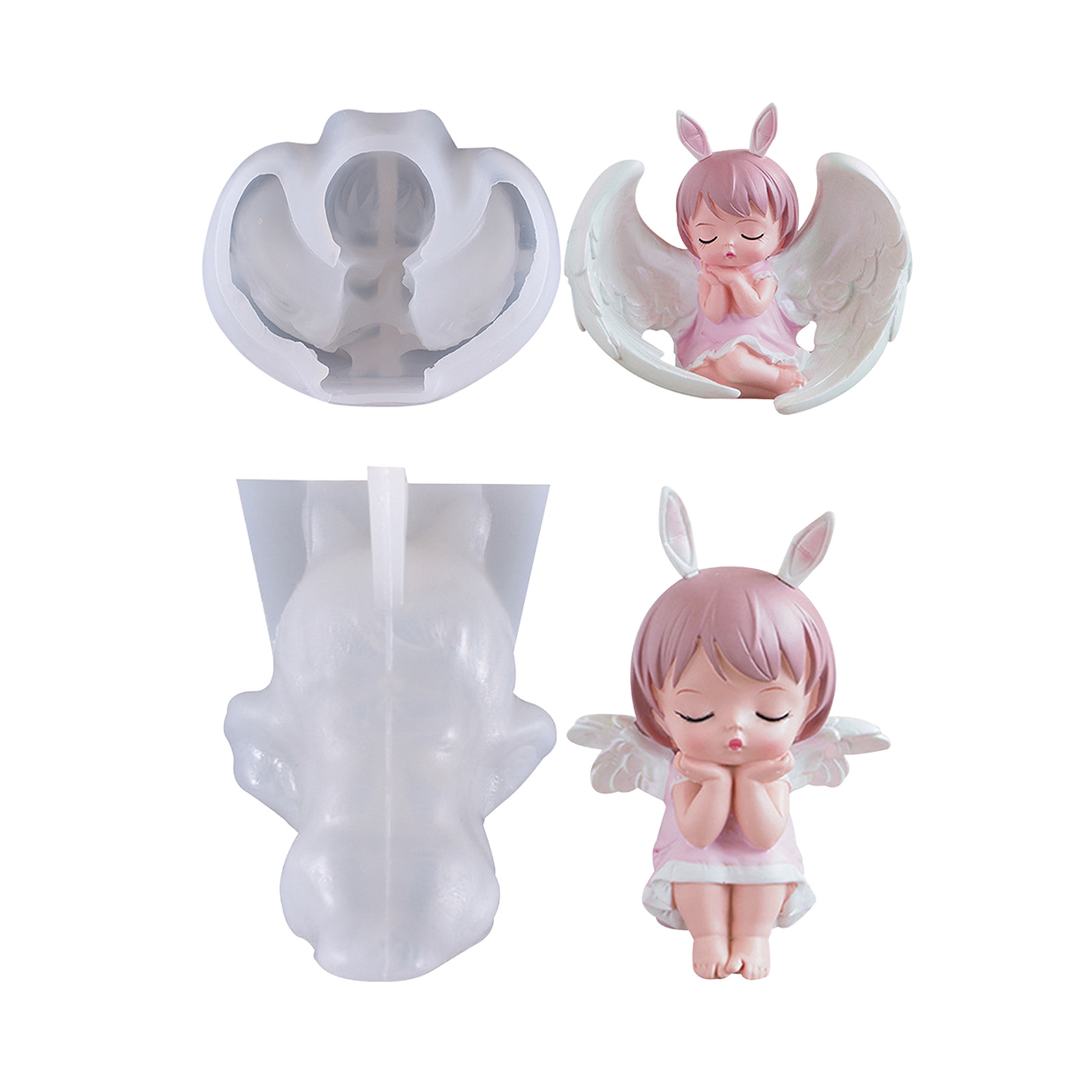 

Candle Silicone Mold Angel Wings DIY Chocolates Candy Cake Decorating Tool, Princess anne - wishing mold, 501 Original
