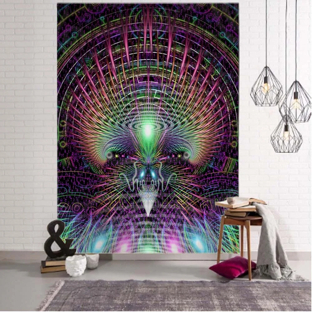 Nigikala eye mandala printed tapestry wall hanging bohemian home fabric decoration witchcraft hippie room art wall decoration