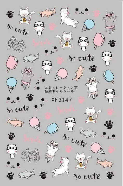 New Nail Art Decals Eye Sticker for Nail Self-adhesive DIY Snake Sticker Decals Manicure for Nail Art Sticker Design Decoration