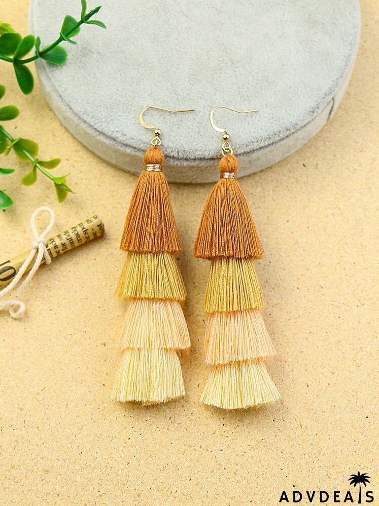 5pairs Tassel Drop Earrings