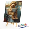 (US Local)Dog-Paint By Numbers Kit(40x50cm)
