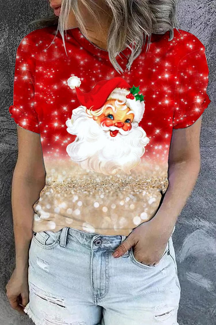 Christmas Santa Short Sleeve T-shirt