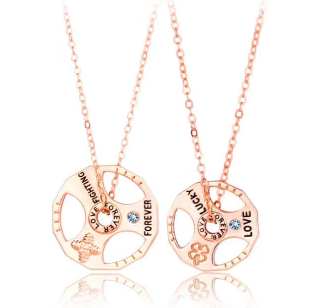 Dumbbell BFF necklace