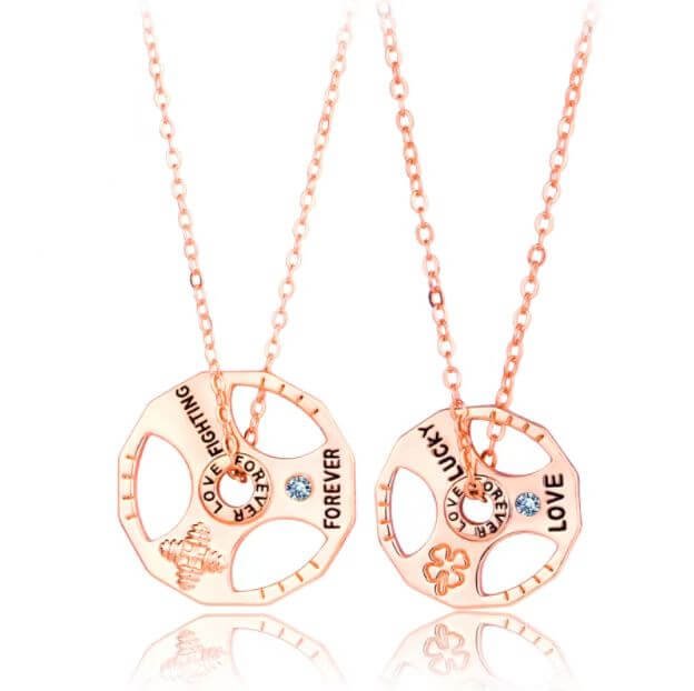 Dumbbell BFF necklace