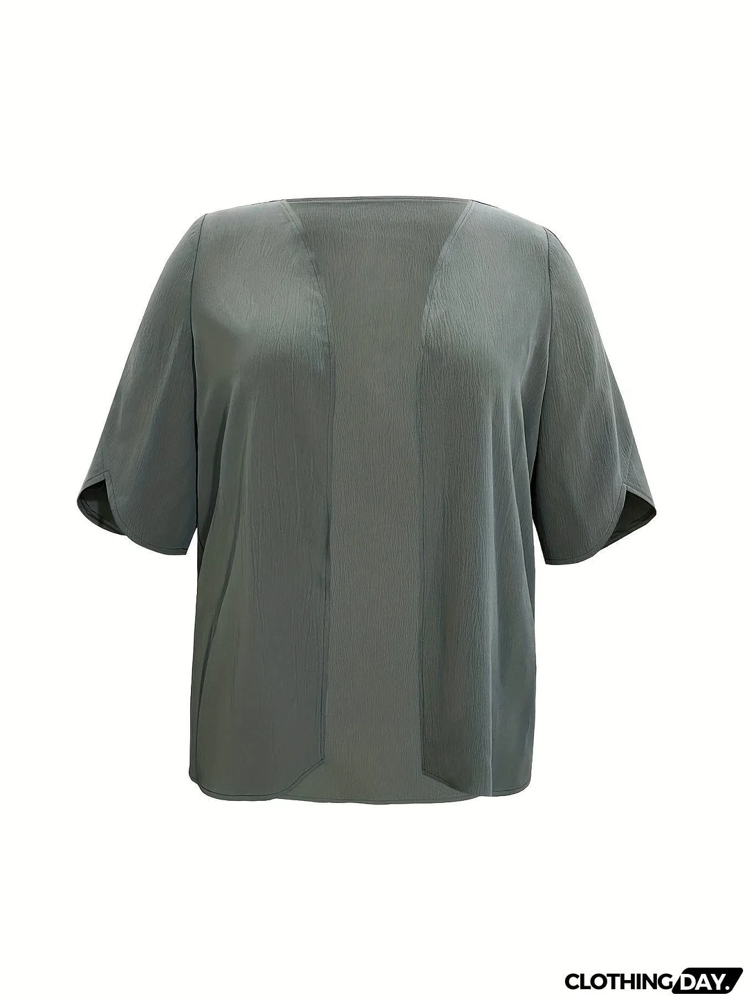 Plus Size Open Front Half Sleeve Cardigan