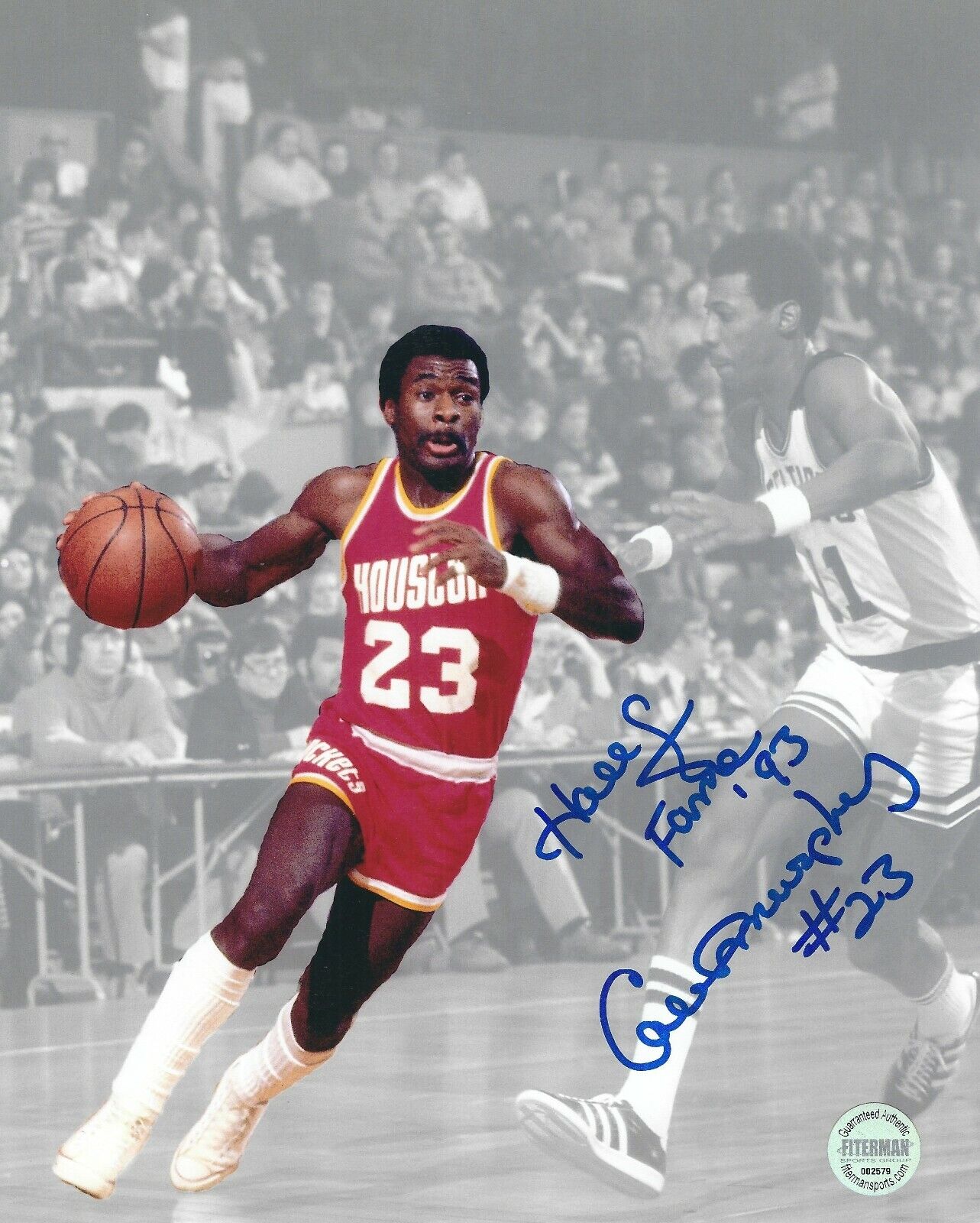 Autographed Calvin Murphy Houston Rockets 8X10 Photo Poster painting - w/COA