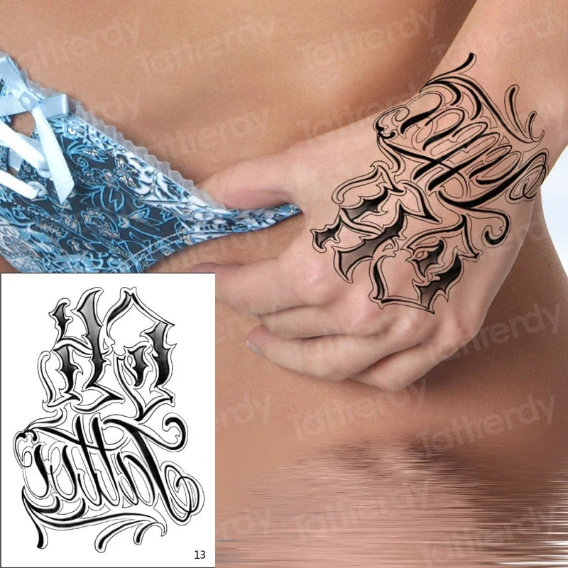 hand tattoo rose henna stickers temporary tattoo sticker roses hand tattoo stickers flower waterproof fake tatoo finger sheet