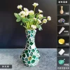 Wooden Vase Solid Mosaic Art Handmade Pasting Material Pack DIY Creative Decoration Kit