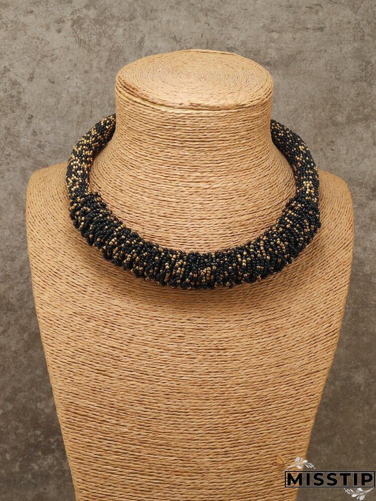 Two Tone Beaded Necklace