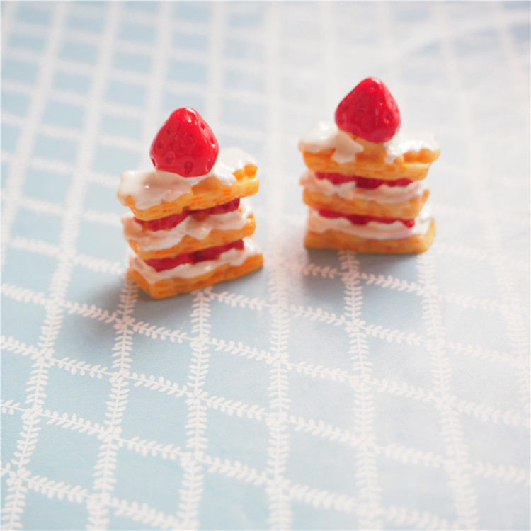 Mini Strawberry Napoleon Cake Charm