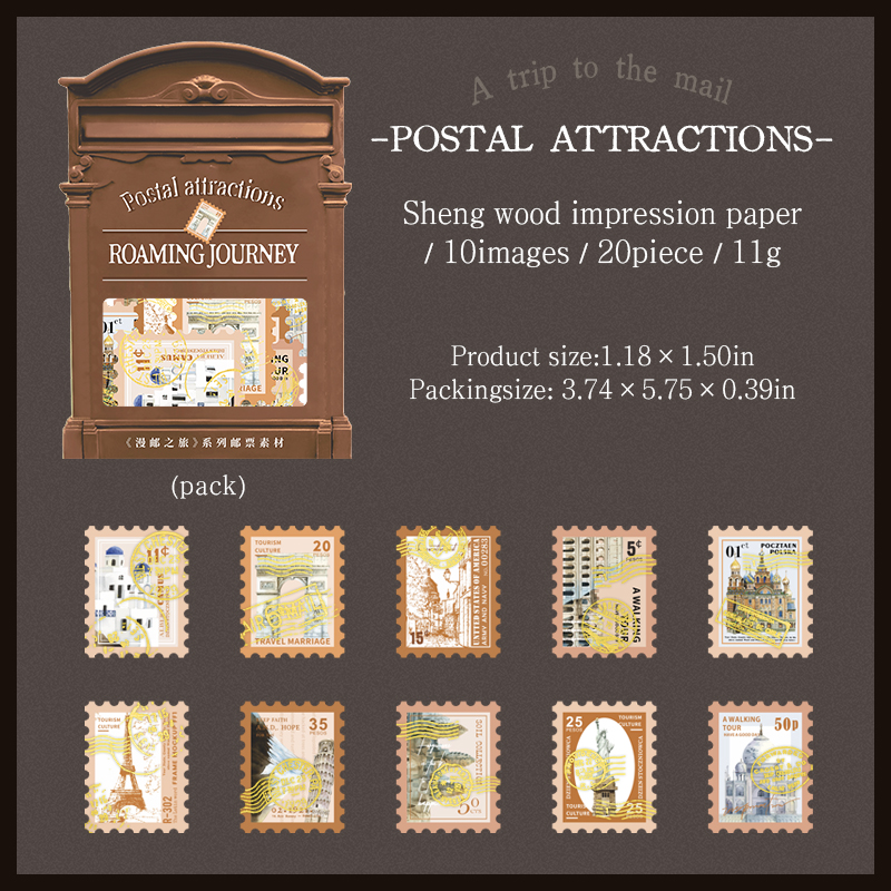 Stamp Material - A Trip To The Mail Series Vintage Flower Relief Flower Bronzing 