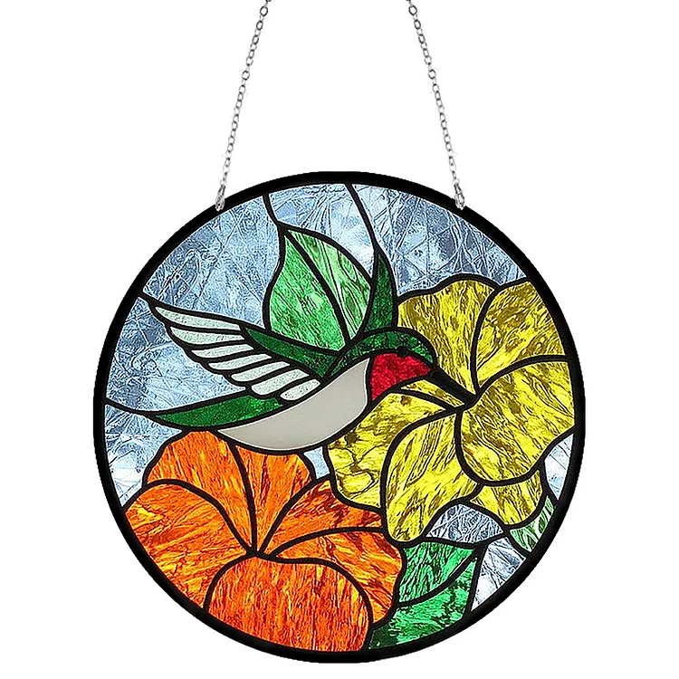 Stained Glass Style - Pendant - DIY Diamond Crafts