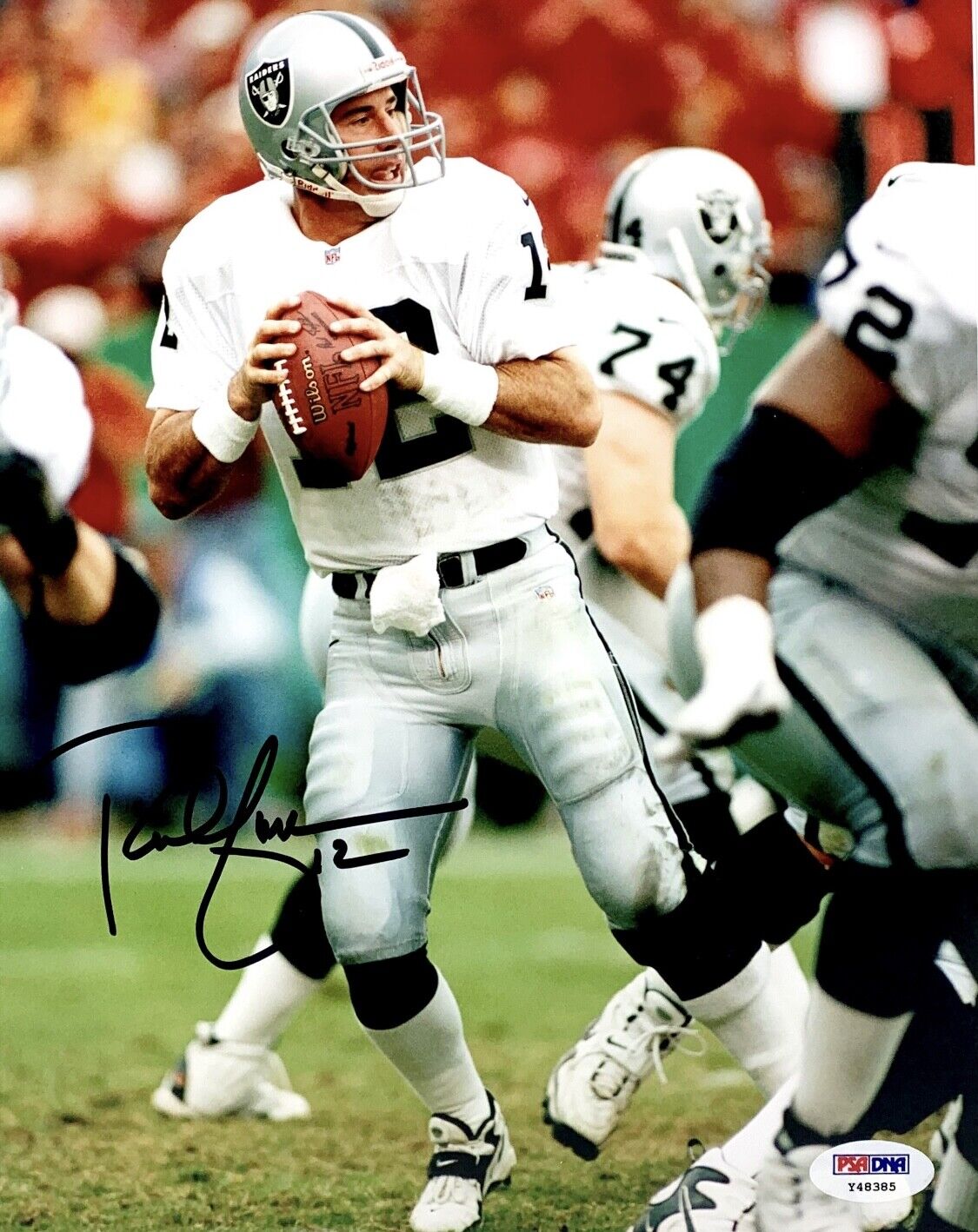 Rich Gannon Signed 8x10 Photo Poster painting Raiders PSA Y48385