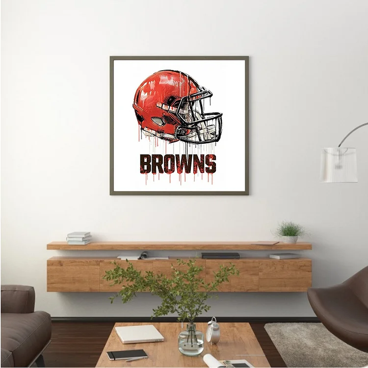 Cleveland Browns 40*40cm(canvas) full round drill diamond painting