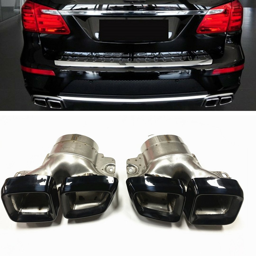 Black Exhaust Pipe For Mercedes-Benz ML W166 GL63 AMG X166 D voiturehub dxncar