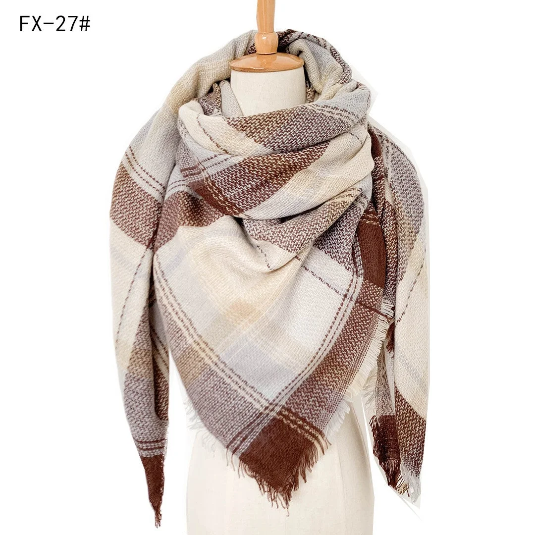 Plaid Pashmina Scarf Winter Scarf For Women