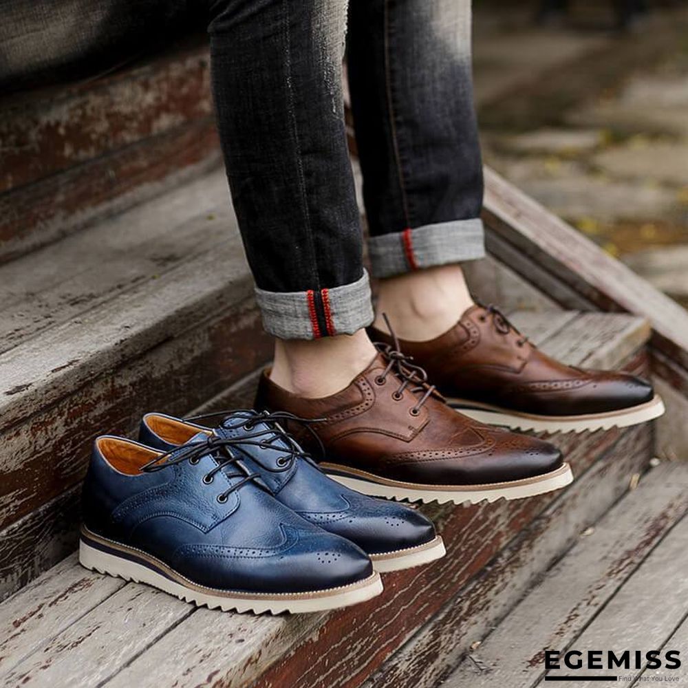 Men's Vintage Casual Brogue Shoes | EGEMISS