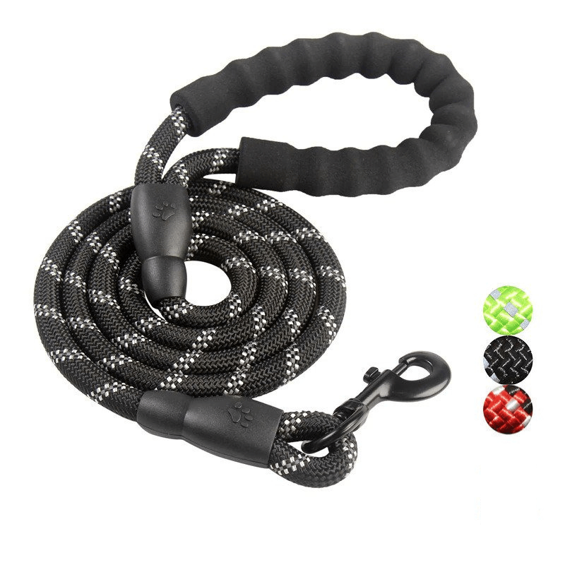 Premium Heavy Duty Reflective Leash + Free Poop Bag Dispenser