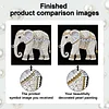 (25x25cm)DIY Pearl Painting Elephant Framed Handmade Pearl Material Art Kit Living Room Decor