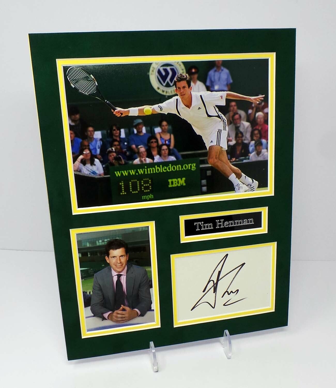 Tim HENMAN Signed Mounted Photo Poster painting Display AFTAL RD COA British Wimbledon Tennis