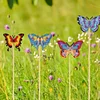 (US Local)6Pcs Diamond Painting Kits Garden Stakes Diamond Art Kits (Butterfly A)