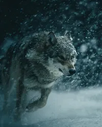 Wolf and Snowstorm - Diamond Painting