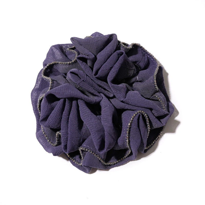 Minimalist Solid Color Ruffles Cloth Pleated Hair Tie 1 Piece