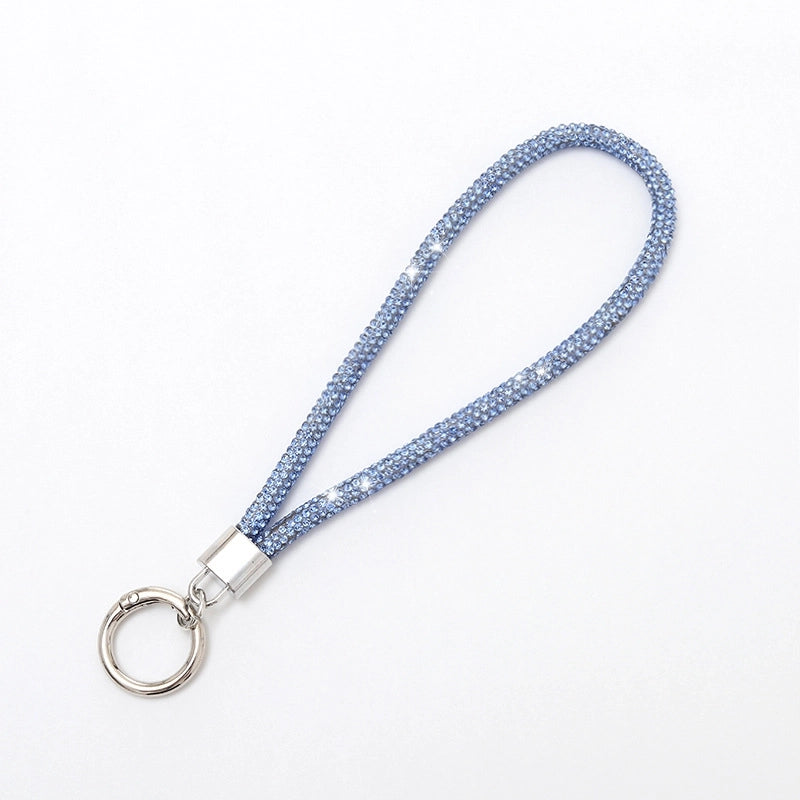 Casual Elegant Minimalist Solid Color Rhinestone Rope Bag Pendant Keychain