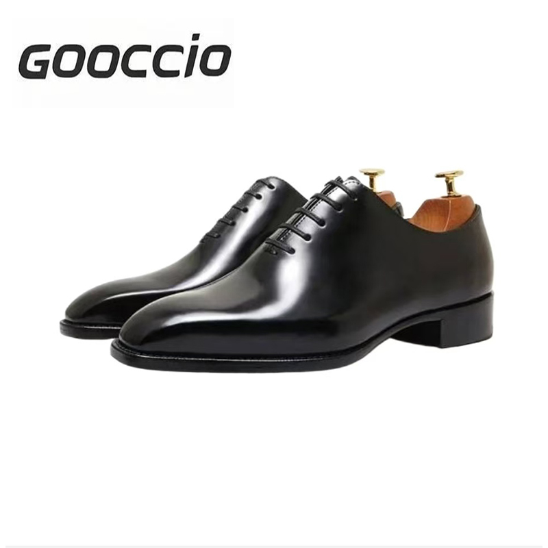 NJ183 Italy Cordovan Oxford Shoes For Men GOOCCIO  