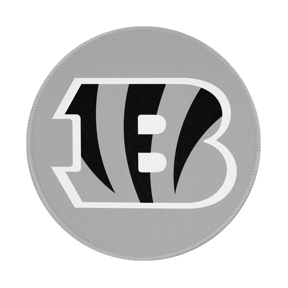 Cincinnati Bengals Gray Logo Waterproof Round Mouse Pad for Wireless Mouse