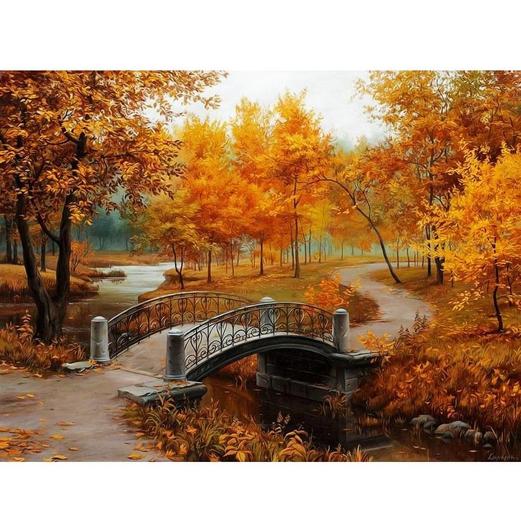 Peinture par nombre - Peinture à l’huile - Forêt d’automne