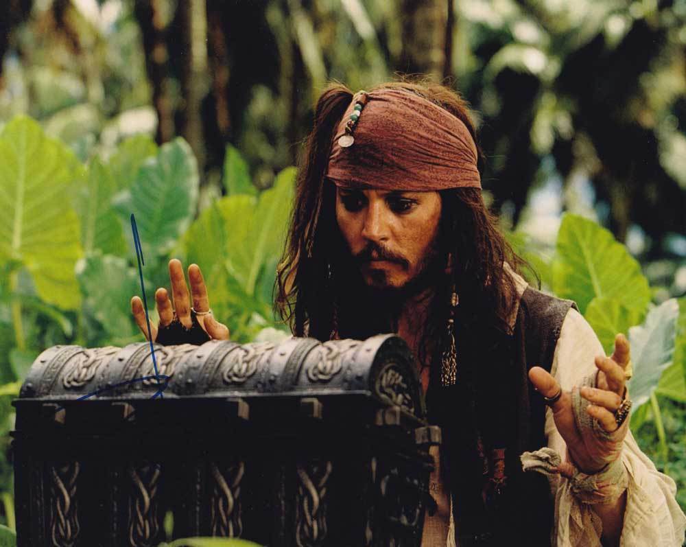 Johnny Depp In-Person AUTHENTIC Autographed Photo Poster painting Pirates SHA #66199