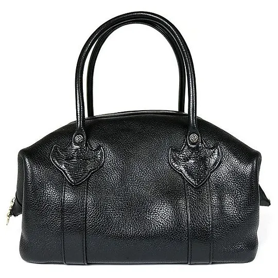 CHROME HEARTS クロムハーツ ラージクロス ハンドバッグ レザー シルバー