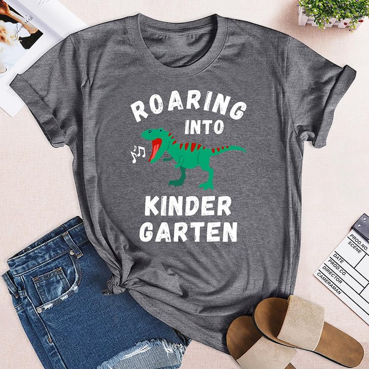 ANB - Roaring Into kindergarten Book Lovers Tee-05158
