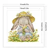 Rabbit Wearing A Straw Hat-14CT Stamped Cross Stitch 21*21cm/8.27*8.27in tapestrymarket