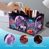 5D DIY Diamond Painting Art Decorative Storage Box Wood Storage Clutch (Wolf)