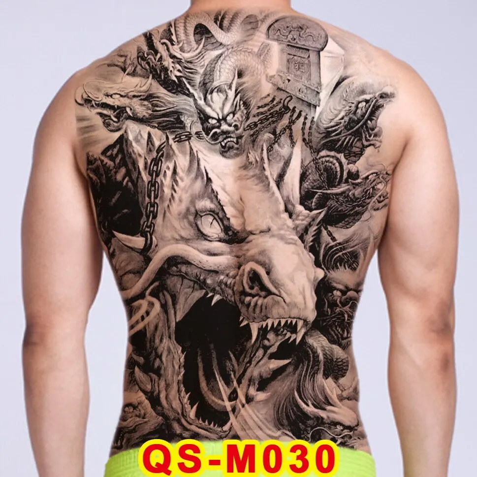 tattoo tribal designs gothic tattoo boys full back large tattoo body stickers temporary tattoos men sexy fake tatoo big water