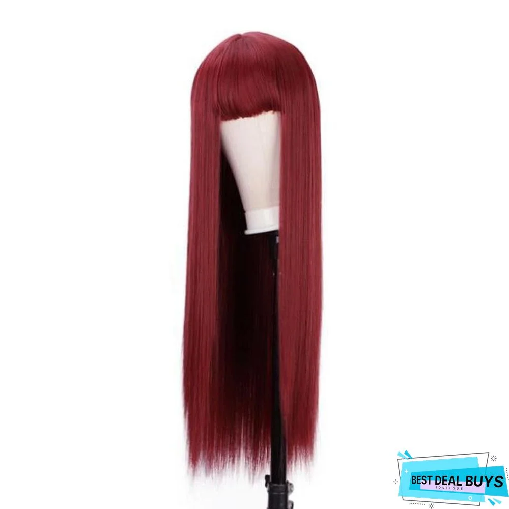 European and American Fashion Dyed Long Hair Chemical Fiber Headgear